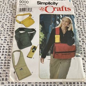 Vintage Simplicity Sewing Pattern 9000 For making Bags and Cell Phone Case